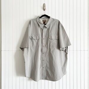 Schmidt Workwear Mens 3XL Brown Plaid Short Sleeve Shirt